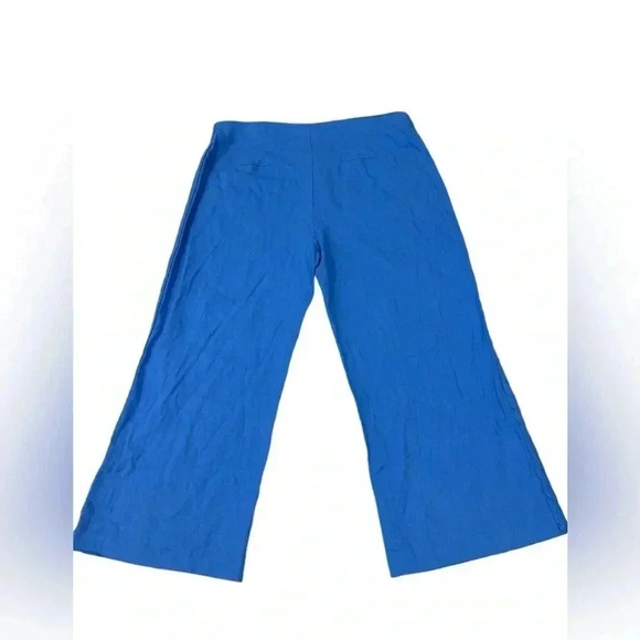 Jason Wu Regular Linen Blend Wide Leg Braided Crop Pants French Blue NEW Size 12 - Picture 5 of 13